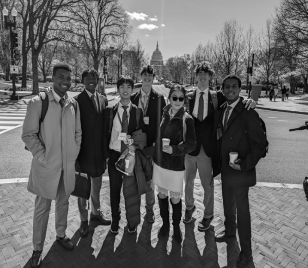 Sidwell Upper School students meet on Capital Hill to lobby members of Congress.